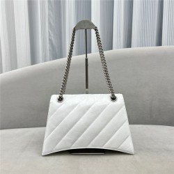Balenciaga crush bag white