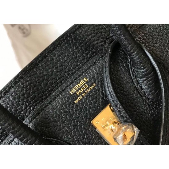 Hermes Birkin 25cm Bag In Black Clemence Leather GHW