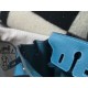 Hermes Birkin 25cm Bag In Blue Lin Clemence Leather GHW