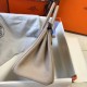 Hermes Birkin 25cm Bag In Beige Clemence Leather GHW