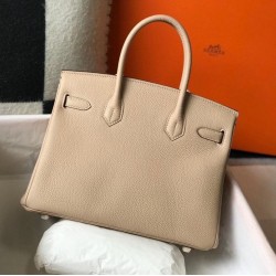 Hermes Birkin 30cm Bag In Trench Clemence Leather GHW