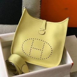Hermes Evelyne III 29 PM Bag In Jaune Poussin Clemence Leather