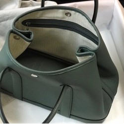 Hermes Garden Party 30 Bag In Vert Amande Taurillon Leather