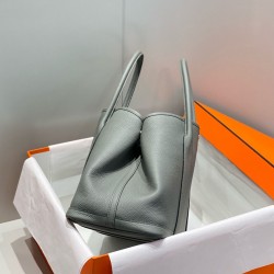 Hermes Garden Party 36 Bag In Gris Meyer Clemence Leather