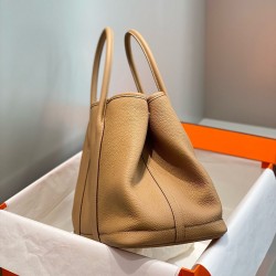 Hermes Garden Party 36 Bag In Chai Clemence Leather