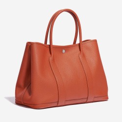 Hermes Garden Party 36 Bag In Red Clemence Leather