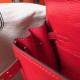Hermes Kelly 20cm Bag In Red Clemence Leather GHW