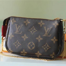 Louis Vuitton mini pochette accessoires clutch bag 15.5×10.5x4cm