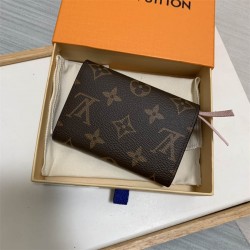 Louis Vuitton montaigne pink envelope type coin purse 11X8cm