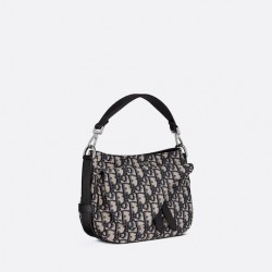 Dior Mini Saddle Soft Bag Beige And Black Oblique Jacquard